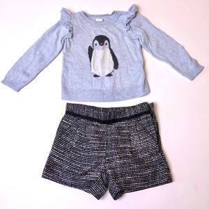 Baby Gap Crewneck Sweater w/ Ruffle Shoulders